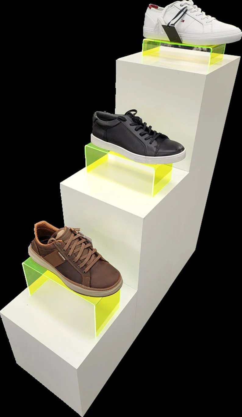 Acrylic Risers Beautiful Fluro APF Australian Plastic Fabricators