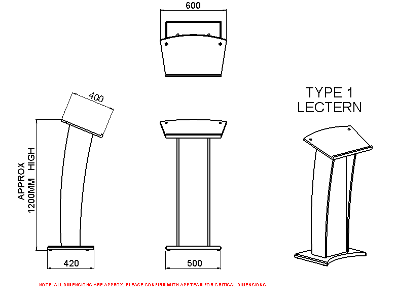 Acrylic Lectern Affordable Hire APF Australian Plastic Fabricators